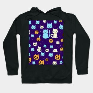 cat halloween pumpkins cut Hoodie